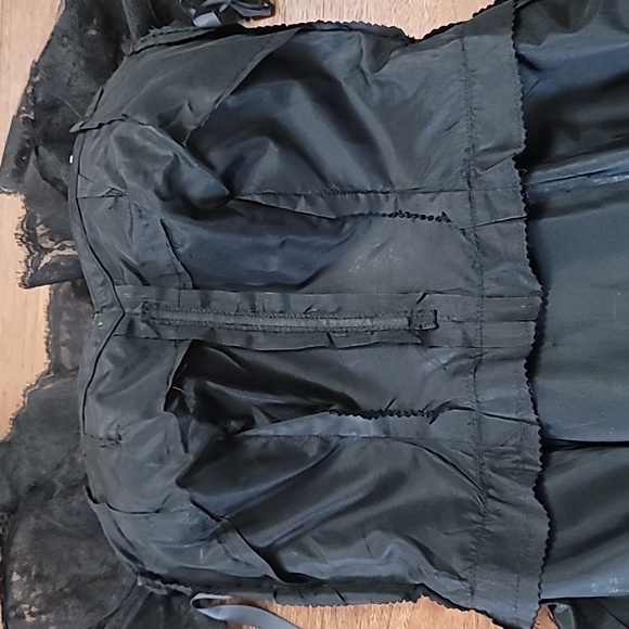 Gorgeous Vintage 1950s Lace & Satin Tea Length Cocktail Dress Amazing Condition - Picture 11 of 12